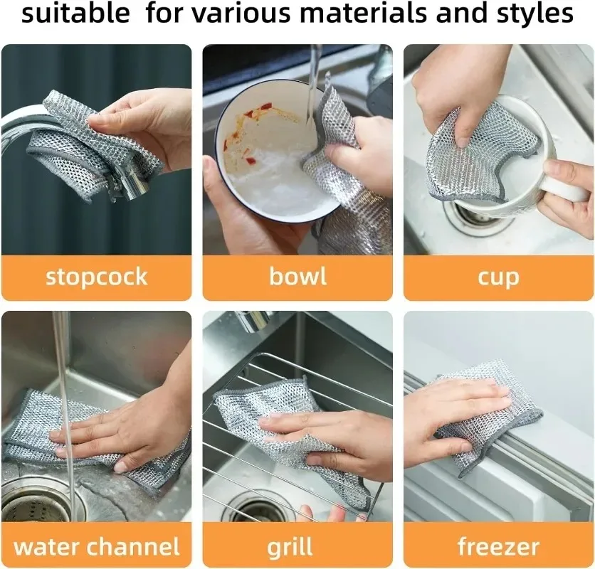 Silver Wire Double-Sided Ultra-Absorbent Design Cleaning Cloth - Image 6