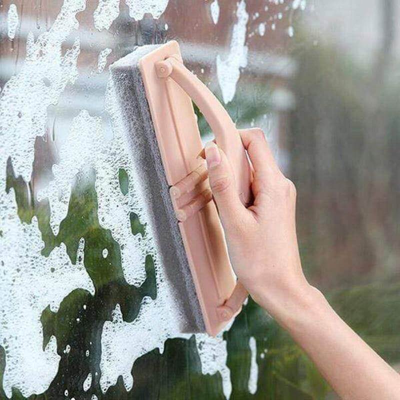 Simple Folding Wiper Hand Brush Sponge with Handle - Image 7