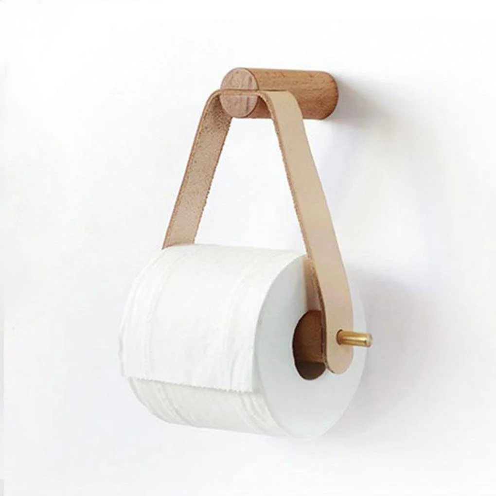 Simple Wooden Rolled Toilet Paper Holder - Image 2