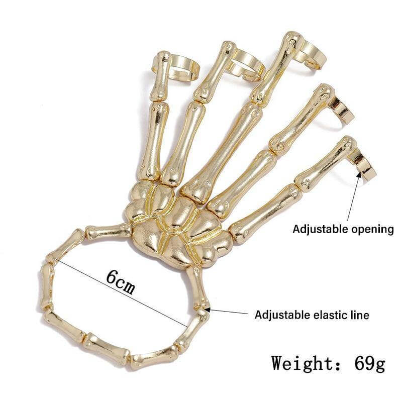 Skeleton Punk Halloween Finger Bracelet - Image 5