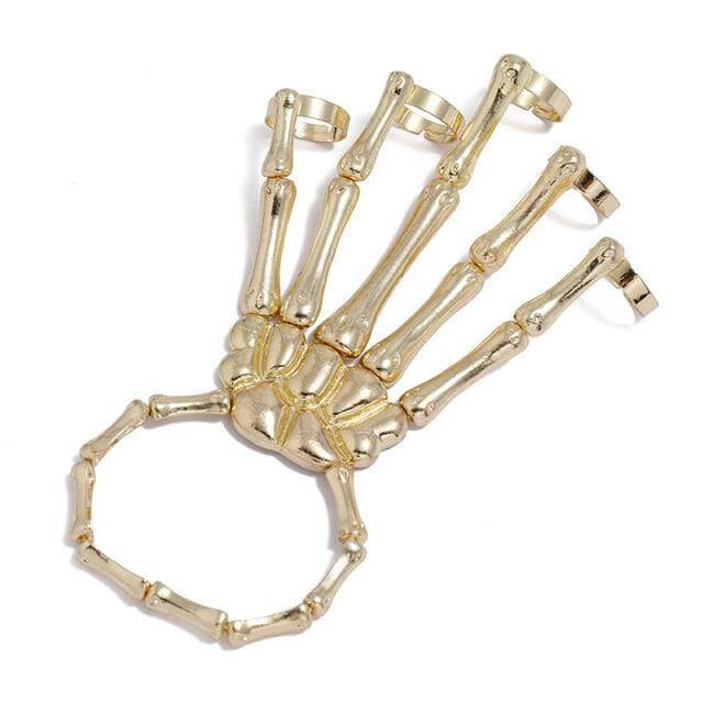 Skeleton Punk Halloween Finger Bracelet - Image 6