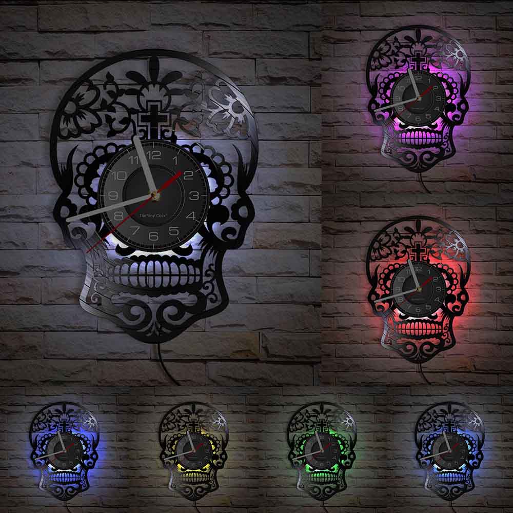 Skull Gothic Wall Clock - Image 8