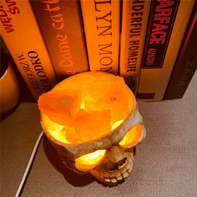 Skull Head Shaped Crystal Salt LED Night Light - Image 7
