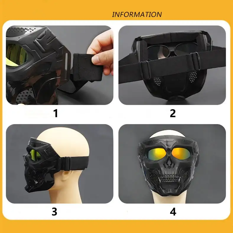 Skull Horror Off-Road Motorcycle Mask - Image 14
