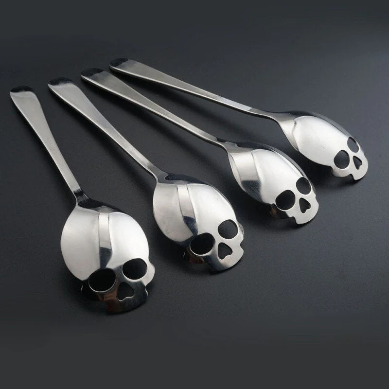 Skull Shaped Stainless Steel Spoon - Image 3