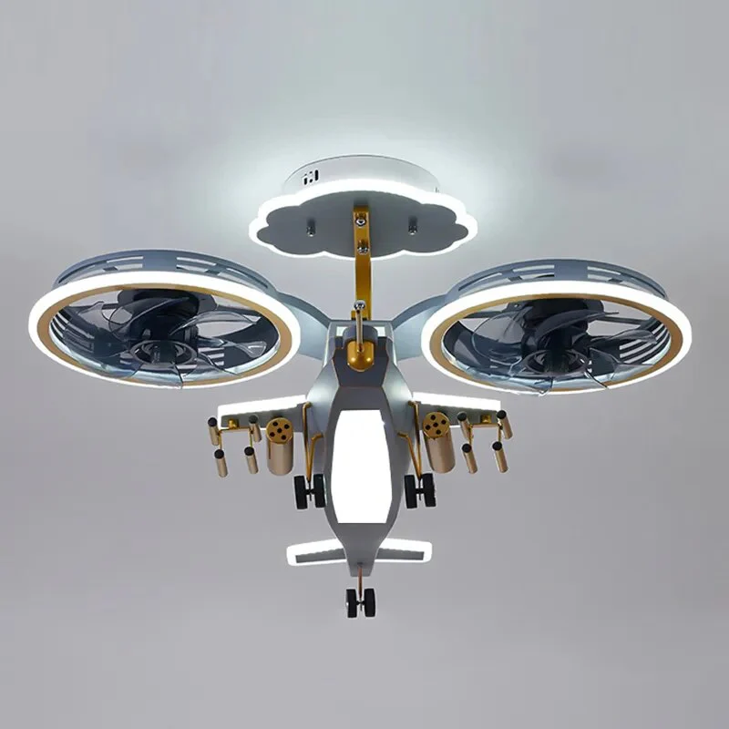 Sky Hero Helicopter LED Fan Lamp - Image 5