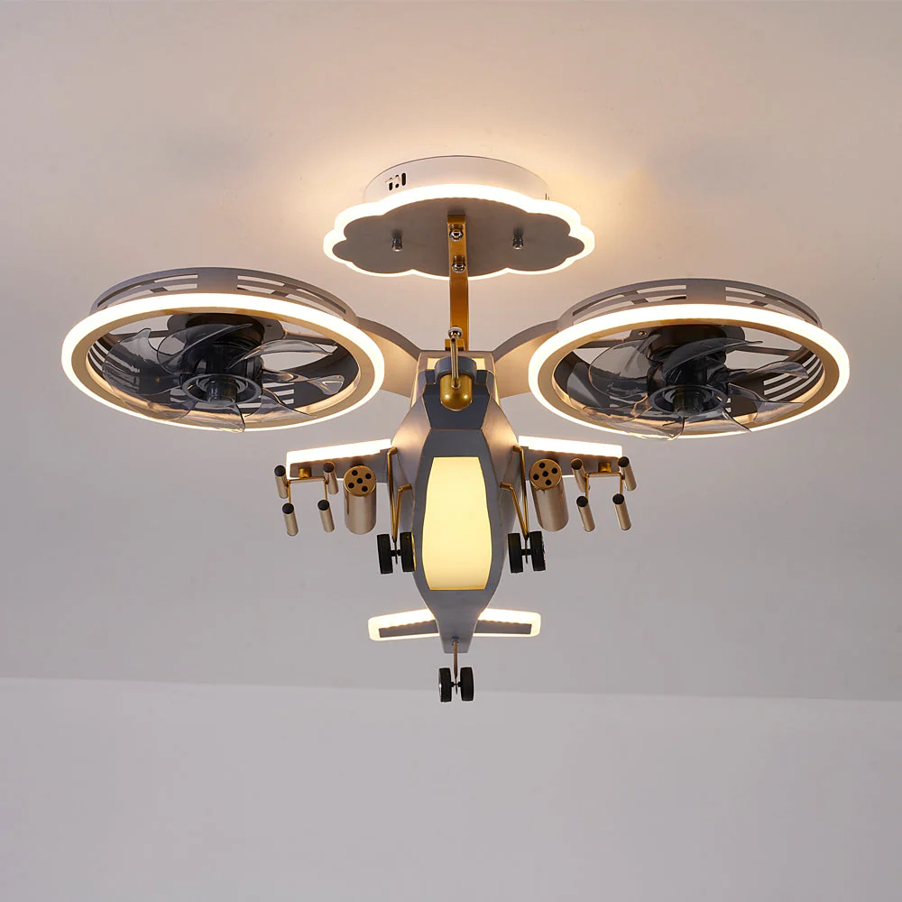 Sky Hero Helicopter LED Fan Lamp - Image 9