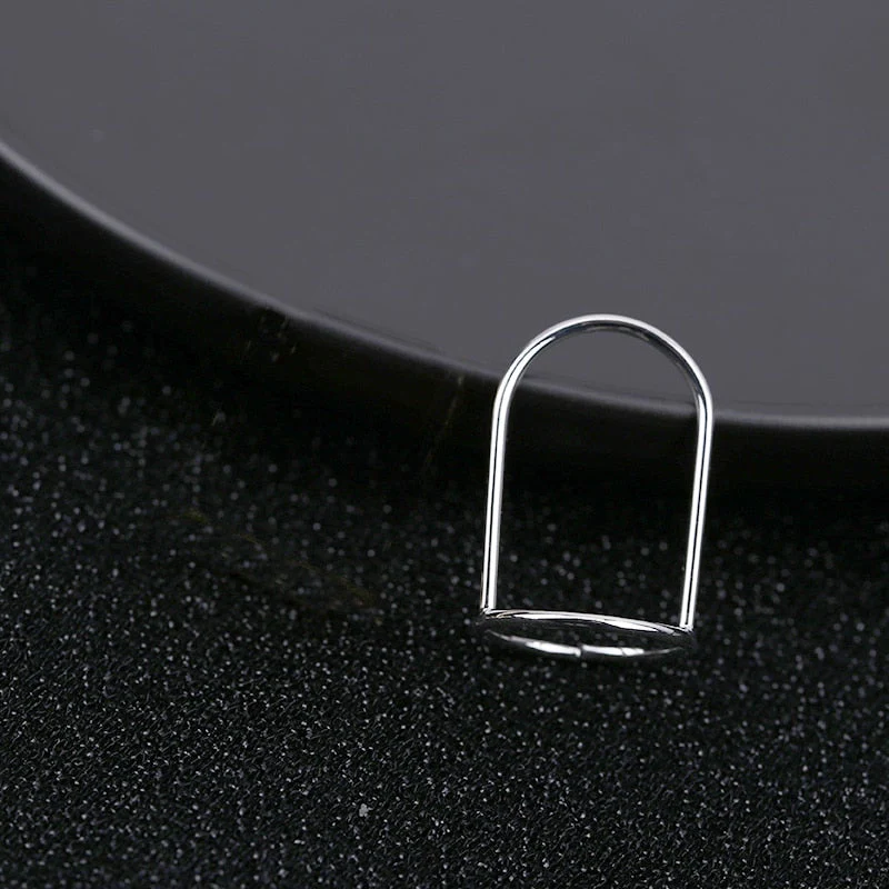 Sleek Line Gothic Metal Thin Nail Rings - Image 6