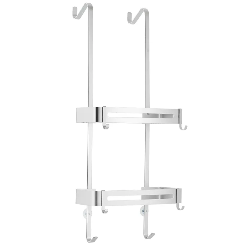 Sleek Shower Nail-Free Dual Layer Organizer Rack - Image 10