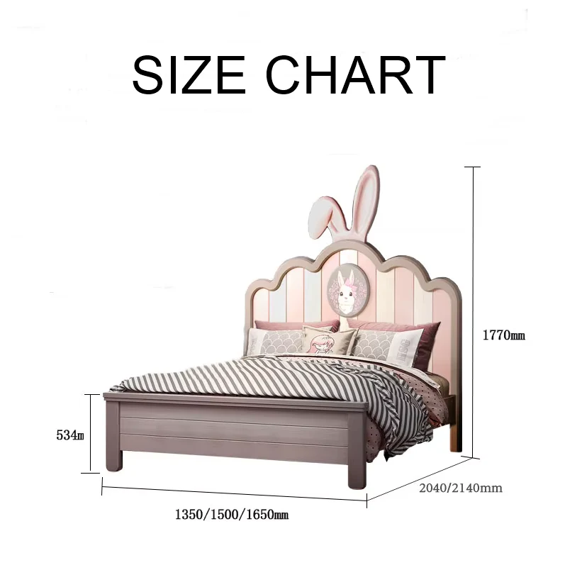 Sleepy Rabbit Wooden Kids Bed - Image 5