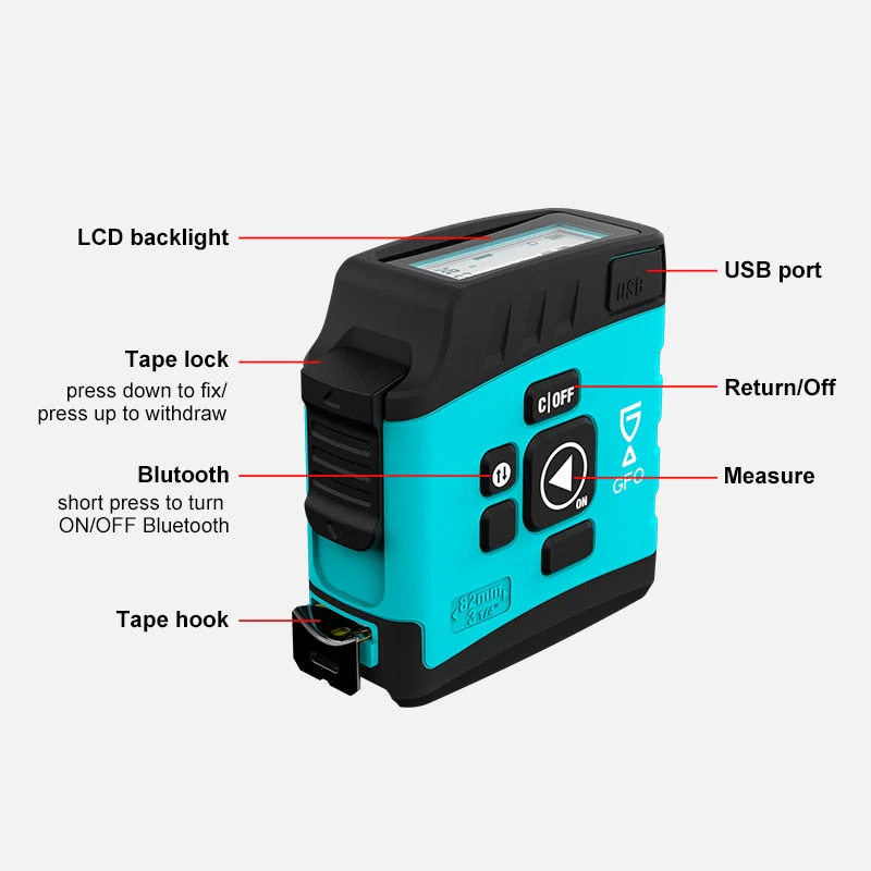 Smart Bluetooth Digital Rechargeable Tape Measure - Image 7