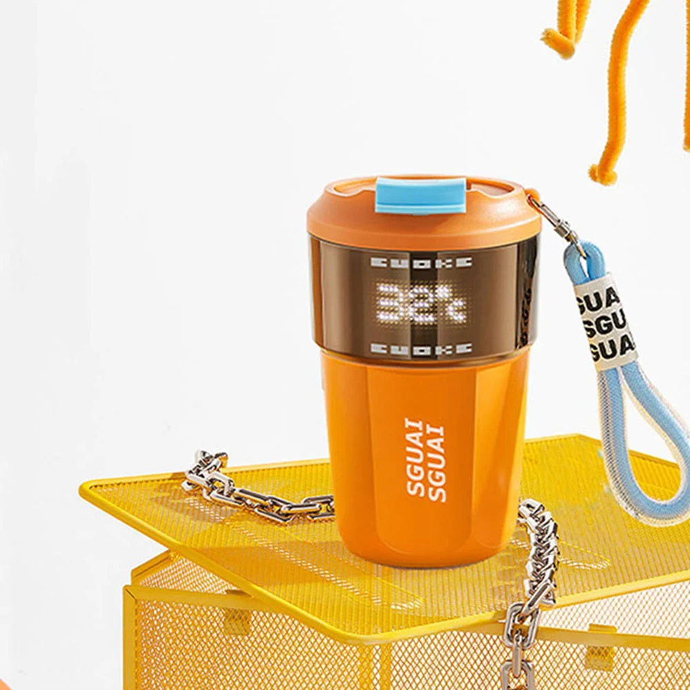 Smart Digital Pixel Stainless Steel Thermos Cup - Image 2