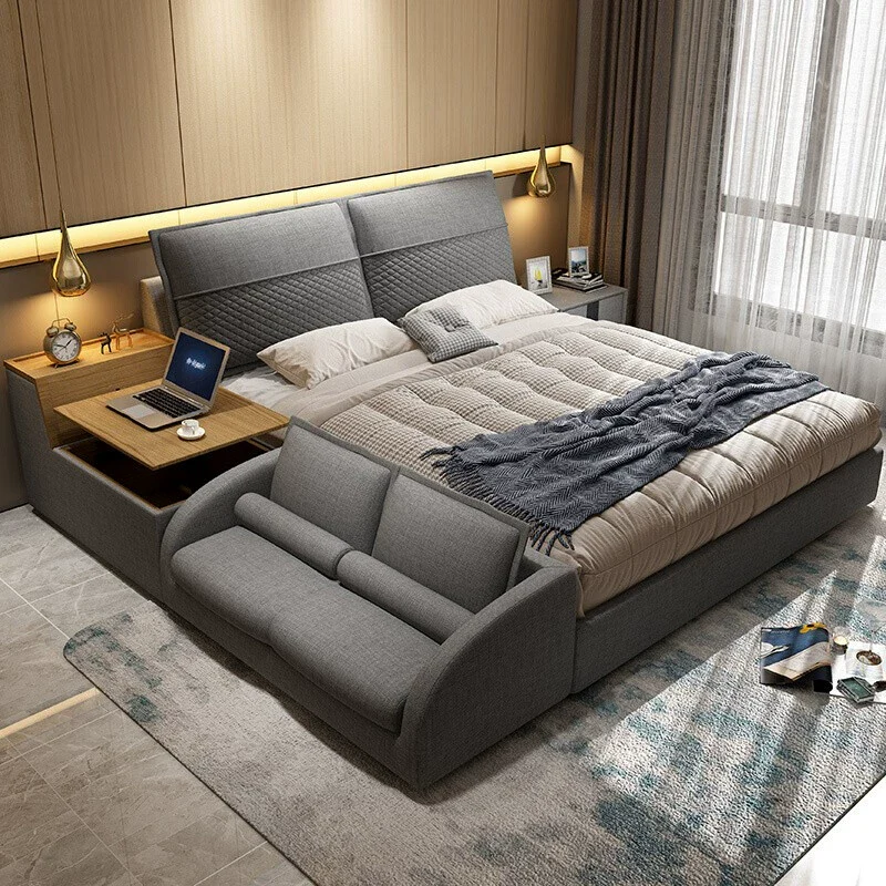 Smart Living Adjustable Built-in Desk Station Sofa Bed - Image 6