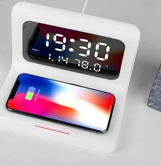 Smart Wireless Charging Alarm Table Clock - Image 6