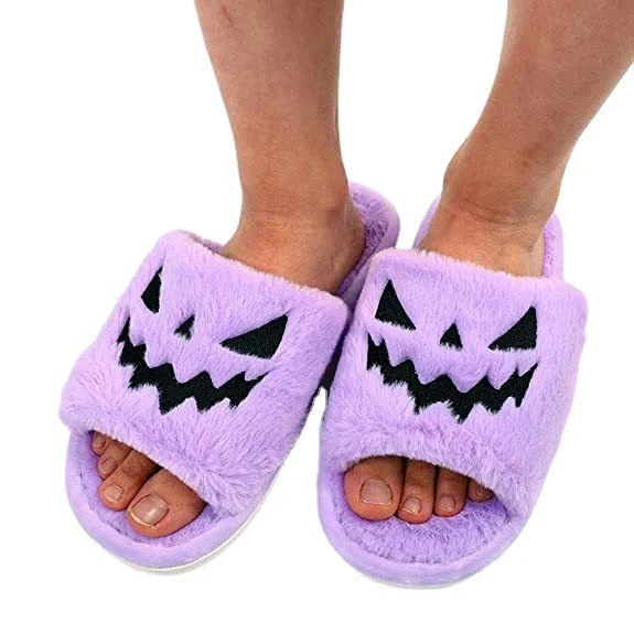 Soft Scary Pumpkin Slippers - Image 3