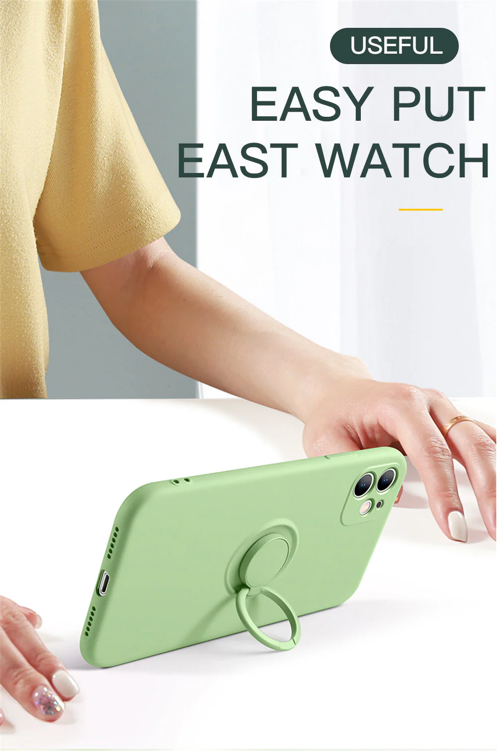 Soft Silicone Hand Strap Ring iPhone Cover - Image 7