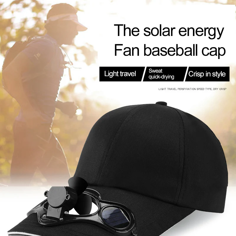 Solar Fan Summer Outdoor Baseball Hat - Image 2