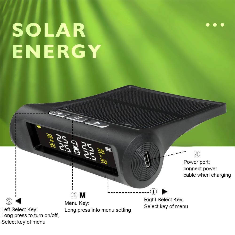 Solar Power Car Tire Pressure Sensor Monitoring System - Image 5