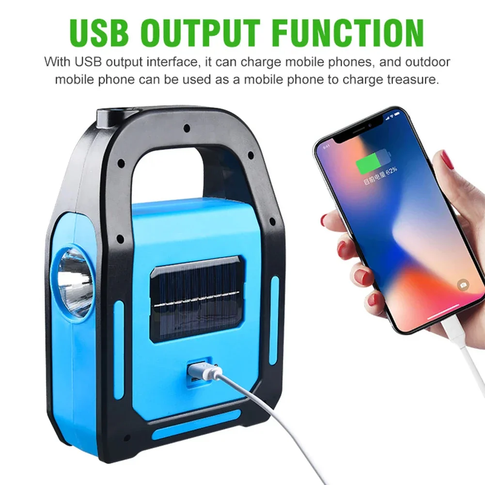 Solar USB Rechargeable Power Bank Camping Lantern - Image 5