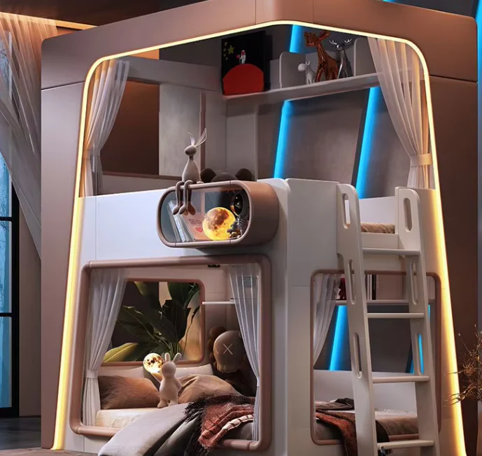 Space Capsule Futuristic Kids Creative Bunk Bed - Image 4