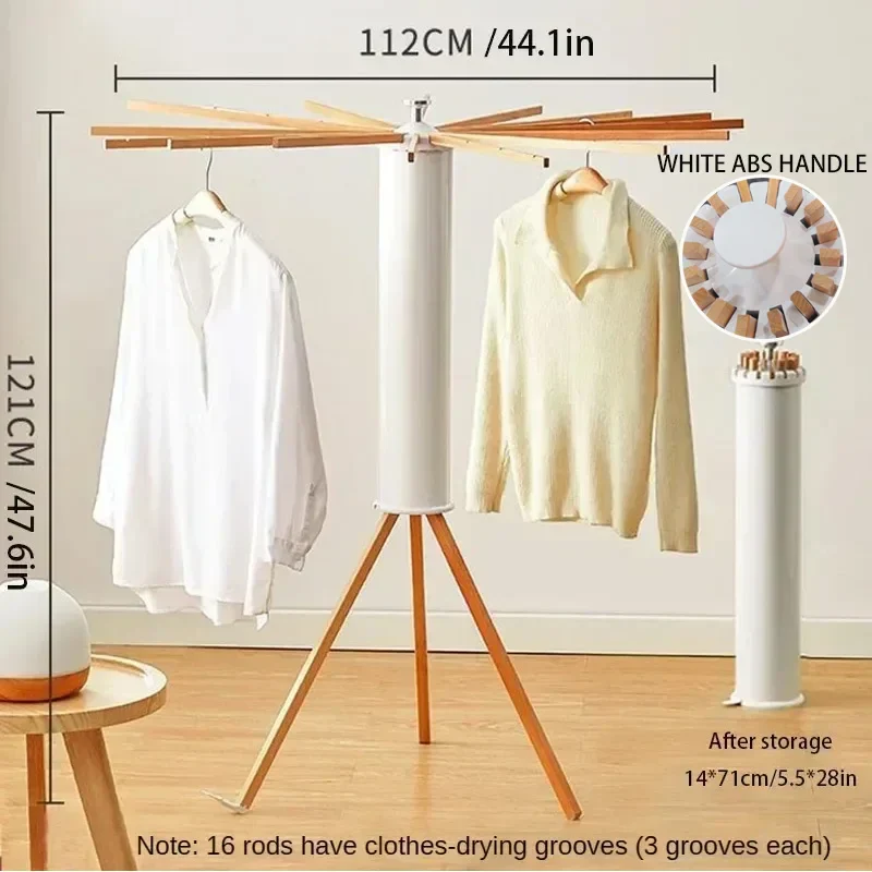 Space Saving Foldable Rotary Clothes Drying Rack - Image 3