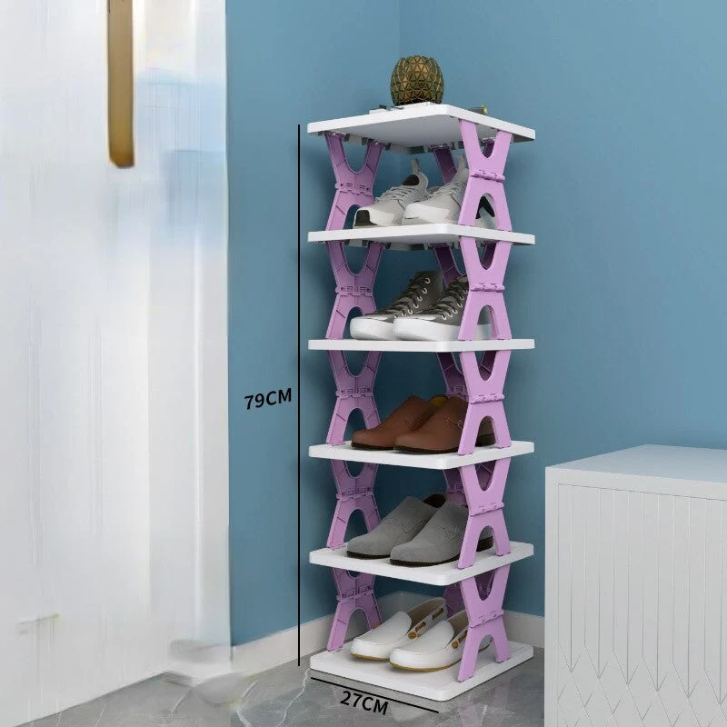 Space Saving Foldable Stackable Shoe Storage Rack - Image 6