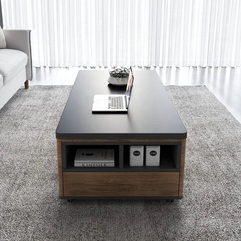 Space Saving Modern Convertible Folding Lift Coffee Table - Image 2