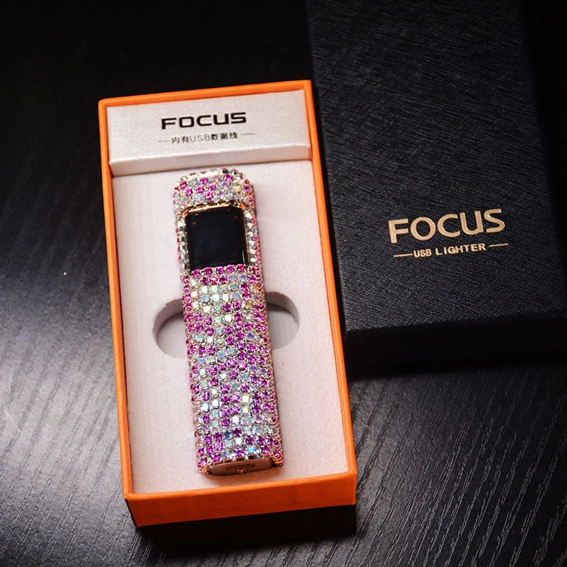 Sparkle Stone Rhinestone Rechargeable Portable Lighter - Image 14