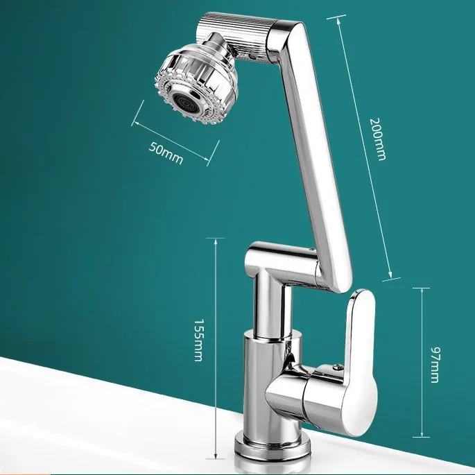 Splash-Proof Mechanical Universal Rotatable Arm Faucet - Image 9
