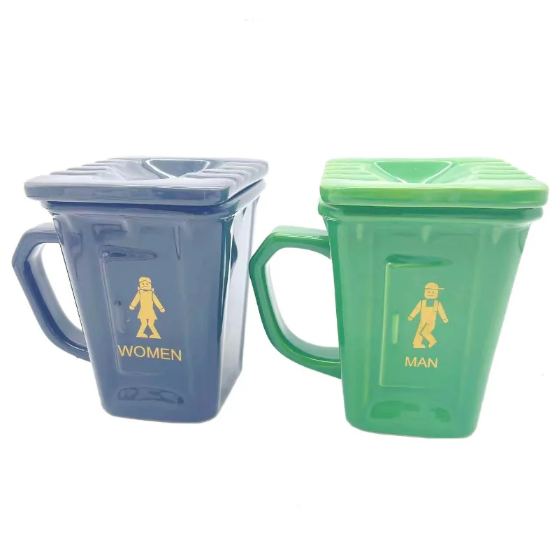 Squatting Toilet Shape Ceramic Mug - Image 4