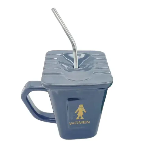 Squatting Toilet Shape Ceramic Mug - Image 6