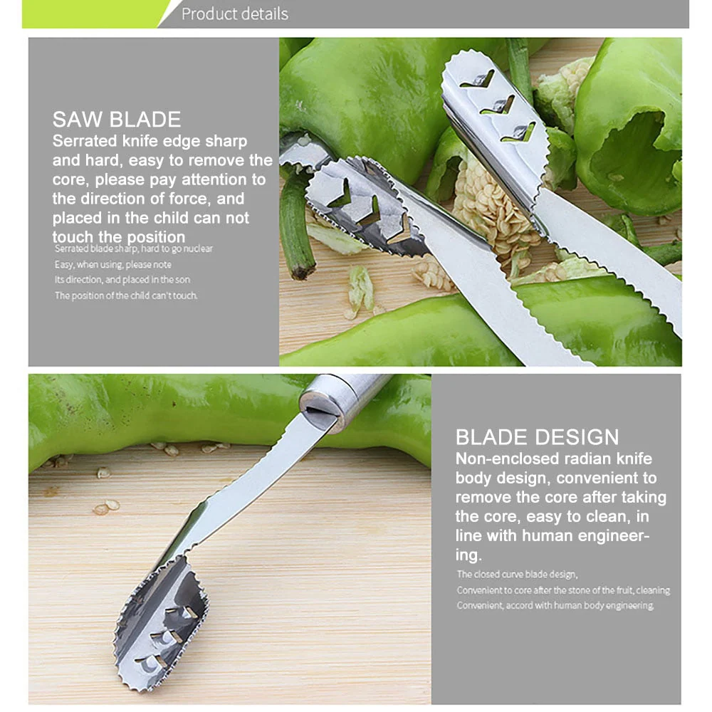 Stainless Steel Chili Pepper Seed Remover - Image 8