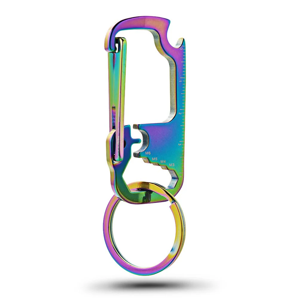 Stainless Steel EDC Multi Tool Bottle Opener Keychain - Image 8
