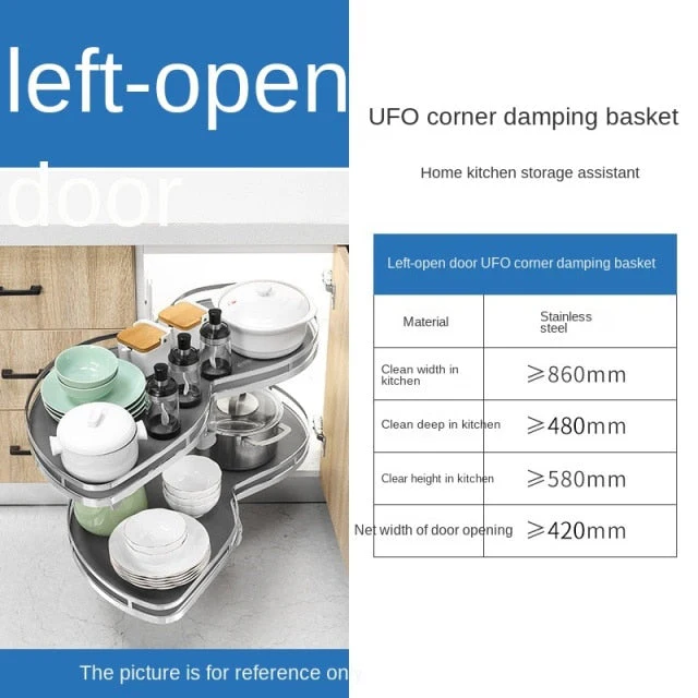Stainless Steel Flying Corner Kitchen Cabinet - Image 12