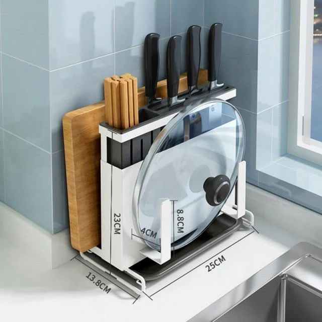 Stainless Steel Kitchen Utensils Organizer Drying Rack - Image 17