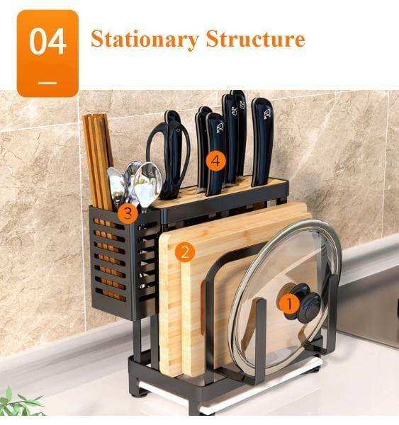 Stainless Steel Kitchen Utensils Organizer Drying Rack - Image 5