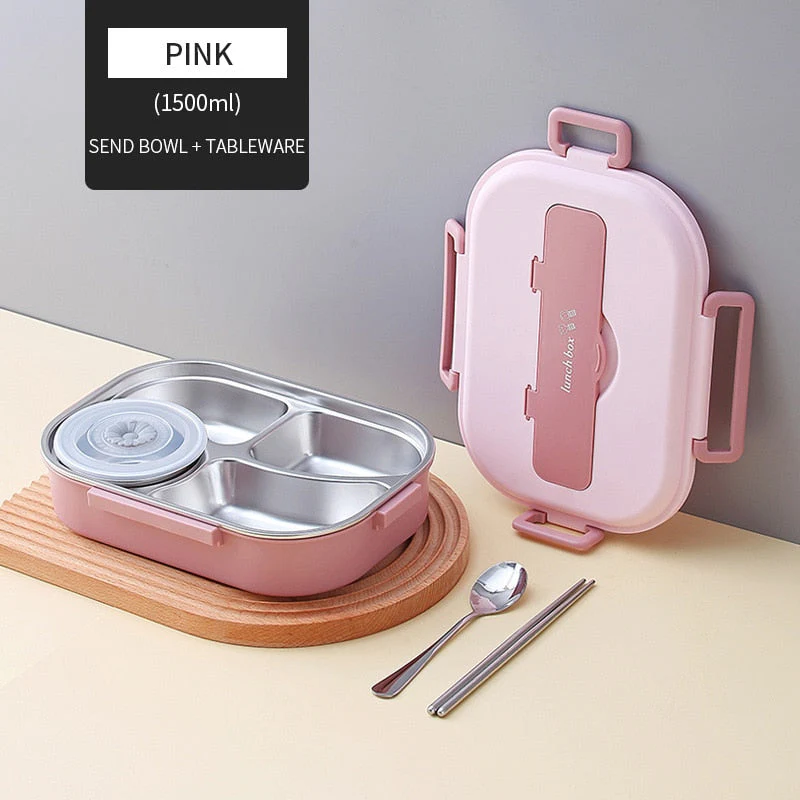 Stainless Steel Multi Compartment Kids Lunch Box - Image 4