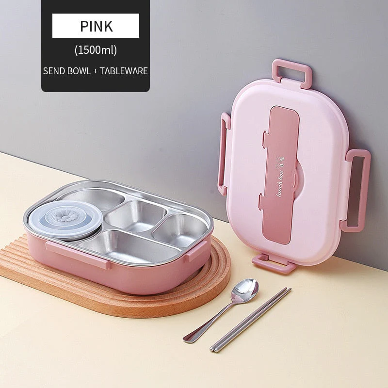 Stainless Steel Multi Compartment Kids Lunch Box - Image 5