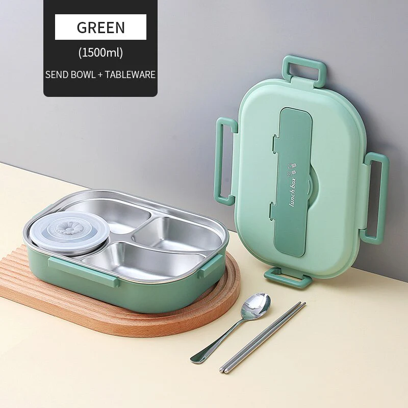 Stainless Steel Multi Compartment Kids Lunch Box - Image 9