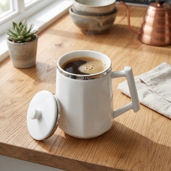 Stainless Steel Self Mixing Coffee Mug - Image 2