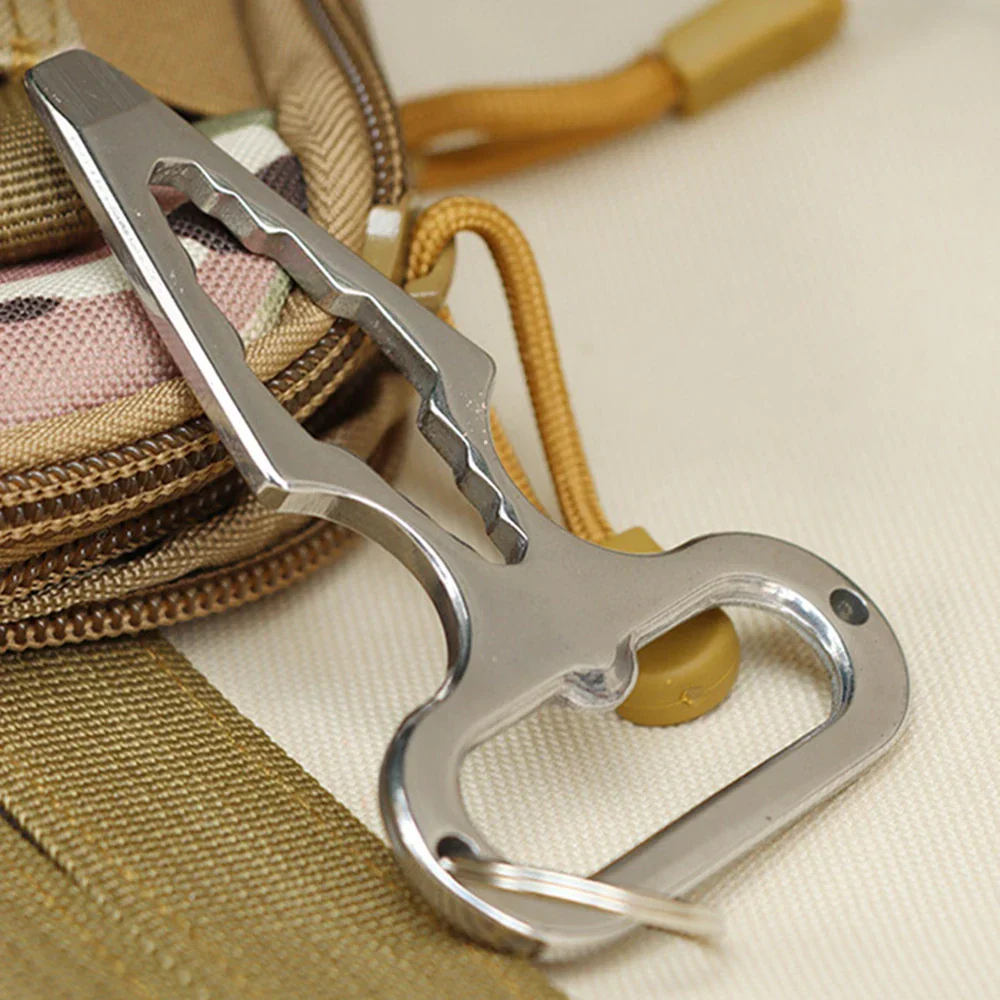 Stainless Steel Survival Multi-Tool Bottle Opener Camping Wrench - Image 3