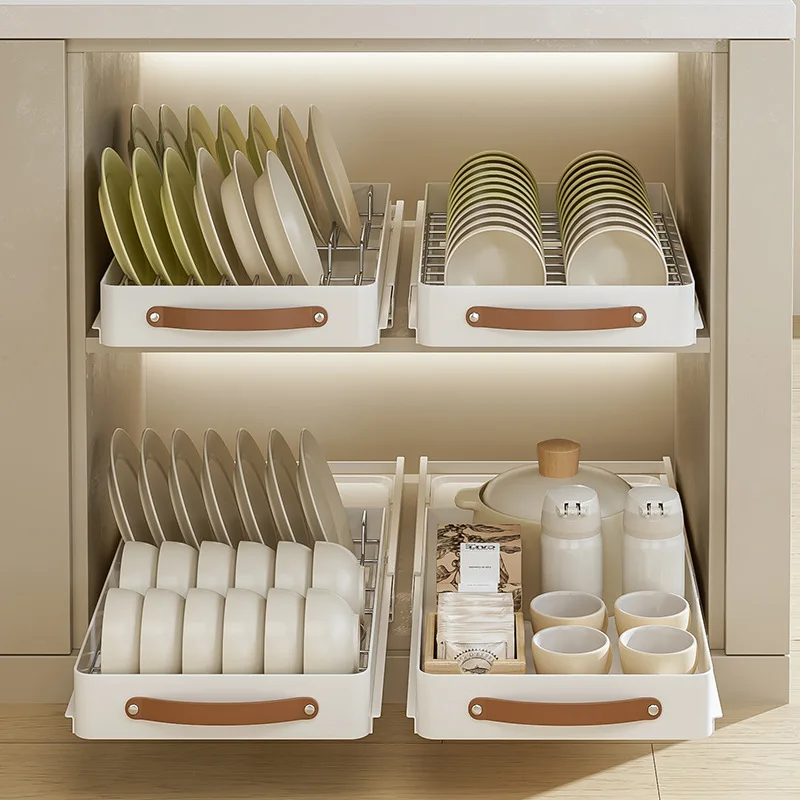 Stainless Store Kitchen Cabinet Pull-Out Sliding Organizer - Image 2