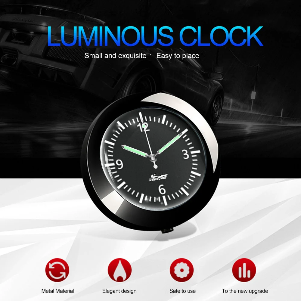 Stick-On Car Dashboard Luminous Clock - Image 5