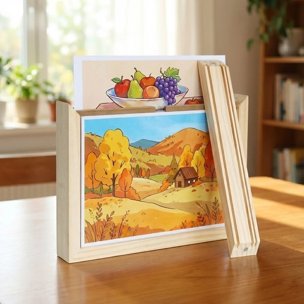Story Maker Wooden Kids Drawing Display Frame - Image 11