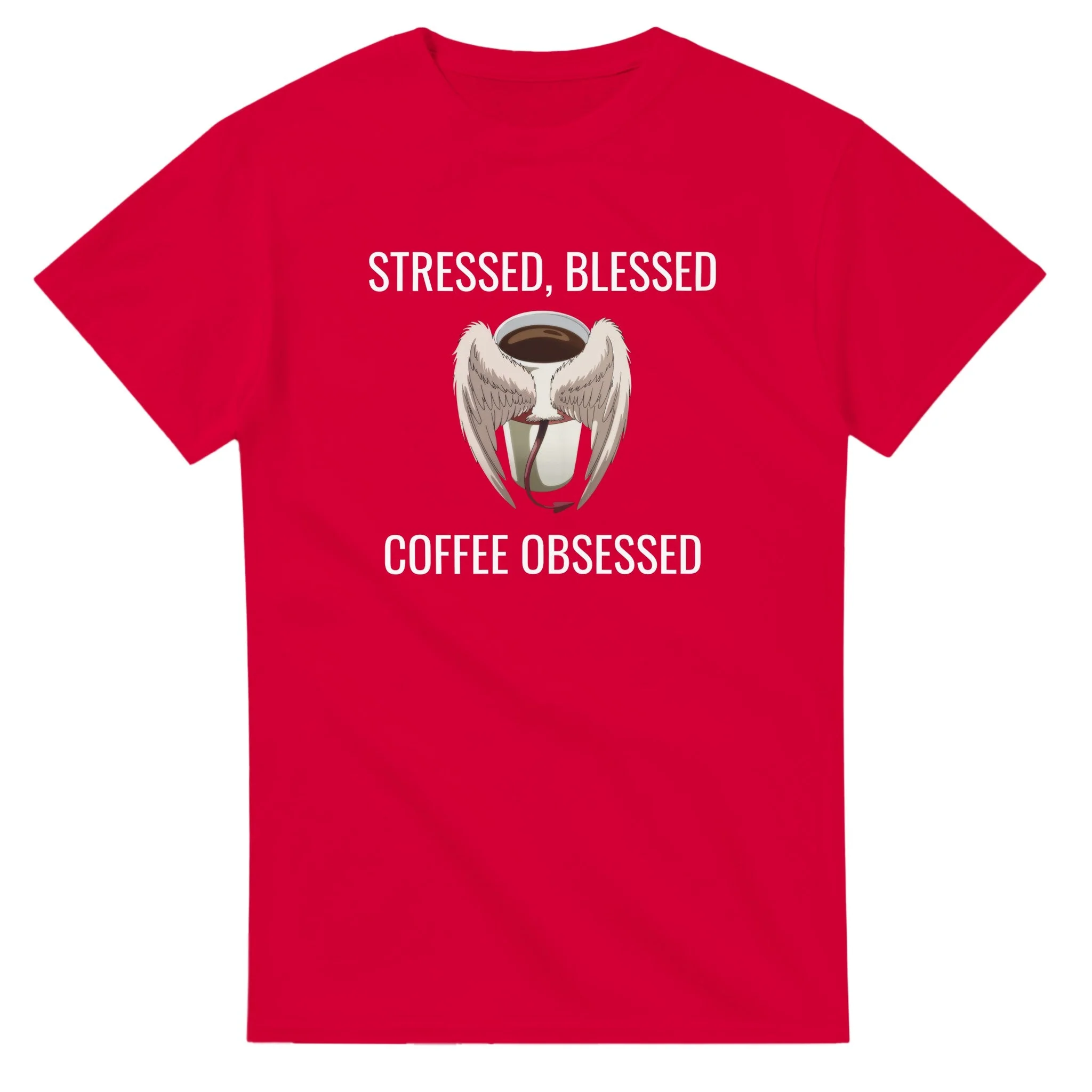 Stressed Blessed & Coffee Obsessed Cotton T-Shirt - Image 8
