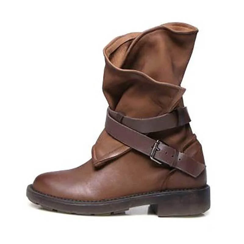 Stylish Luxury Low Heel Fall Boots - Image 3