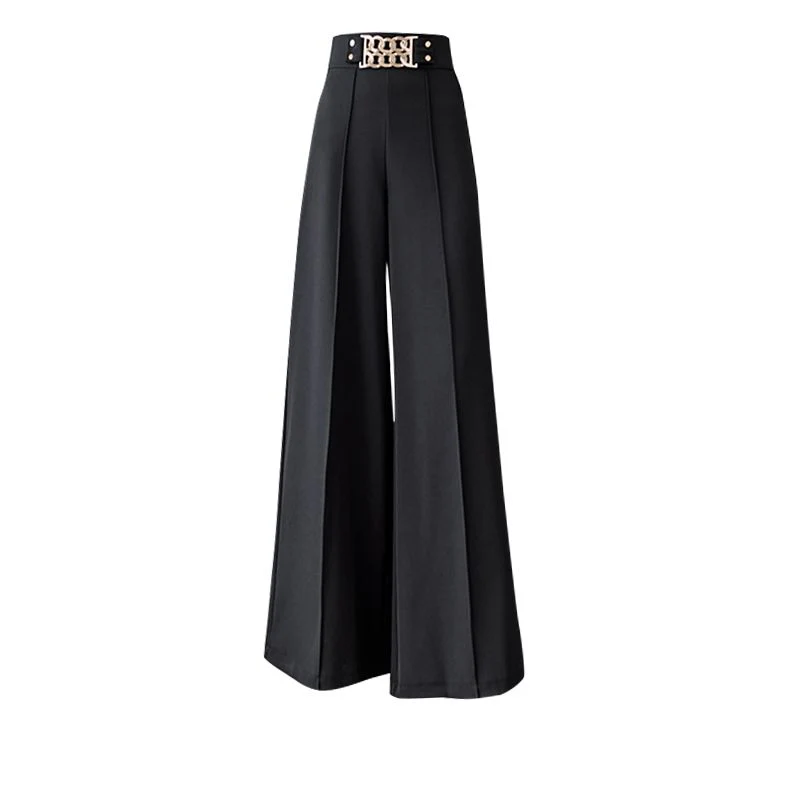 Stylish Steel-Infused High-Waisted Women's Trousers - Image 4