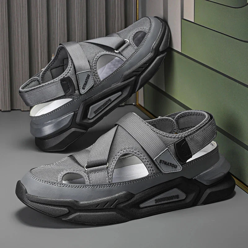 Summer Casual Leather Outdoor Non-slip Sandals - Image 2
