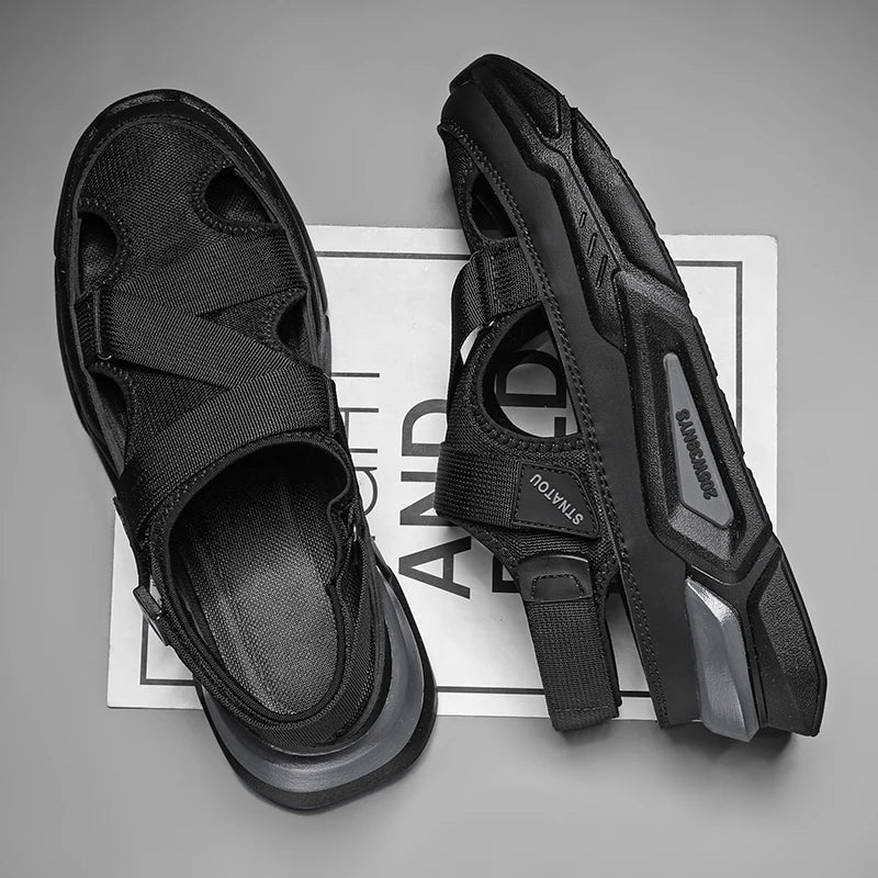 Summer Casual Leather Outdoor Non-slip Sandals - Image 4