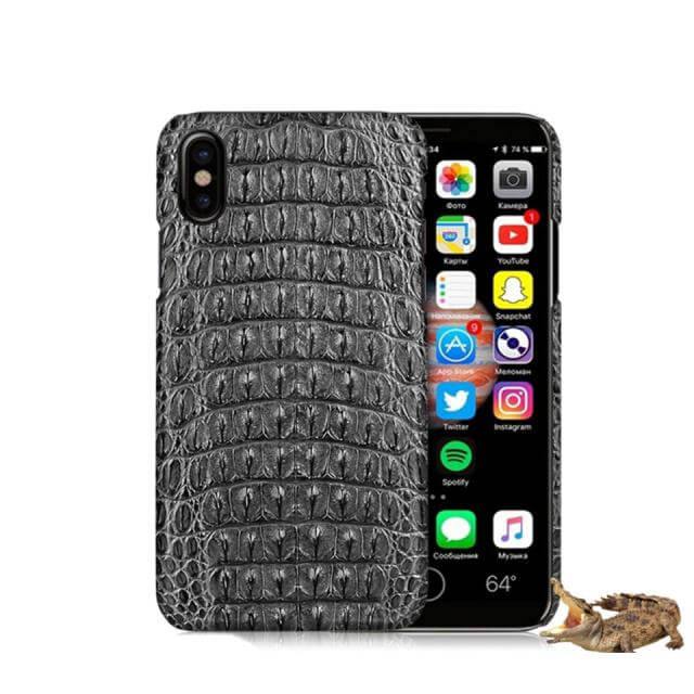 Super Luxury Genuine Crocodile Skin Leather Case For iPhone X - Image 4